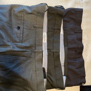 3-Pair Haggar Dress Pants Flat Front 46x30 Big and Tall